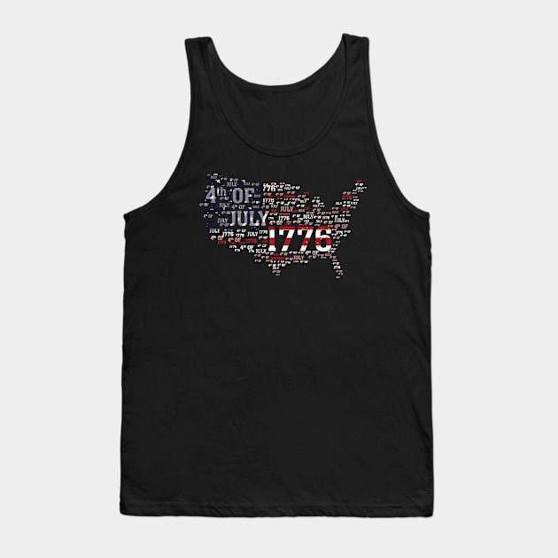 American map and flag Flag, 4th of July, happy independence day God Bless America Tank Top by SweetMay